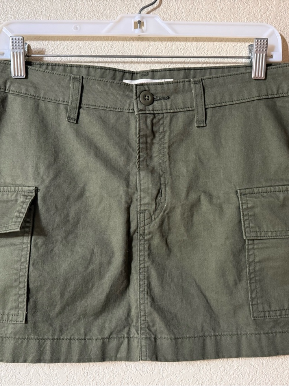 Levi's Olive Green Mini Cargo Skirt